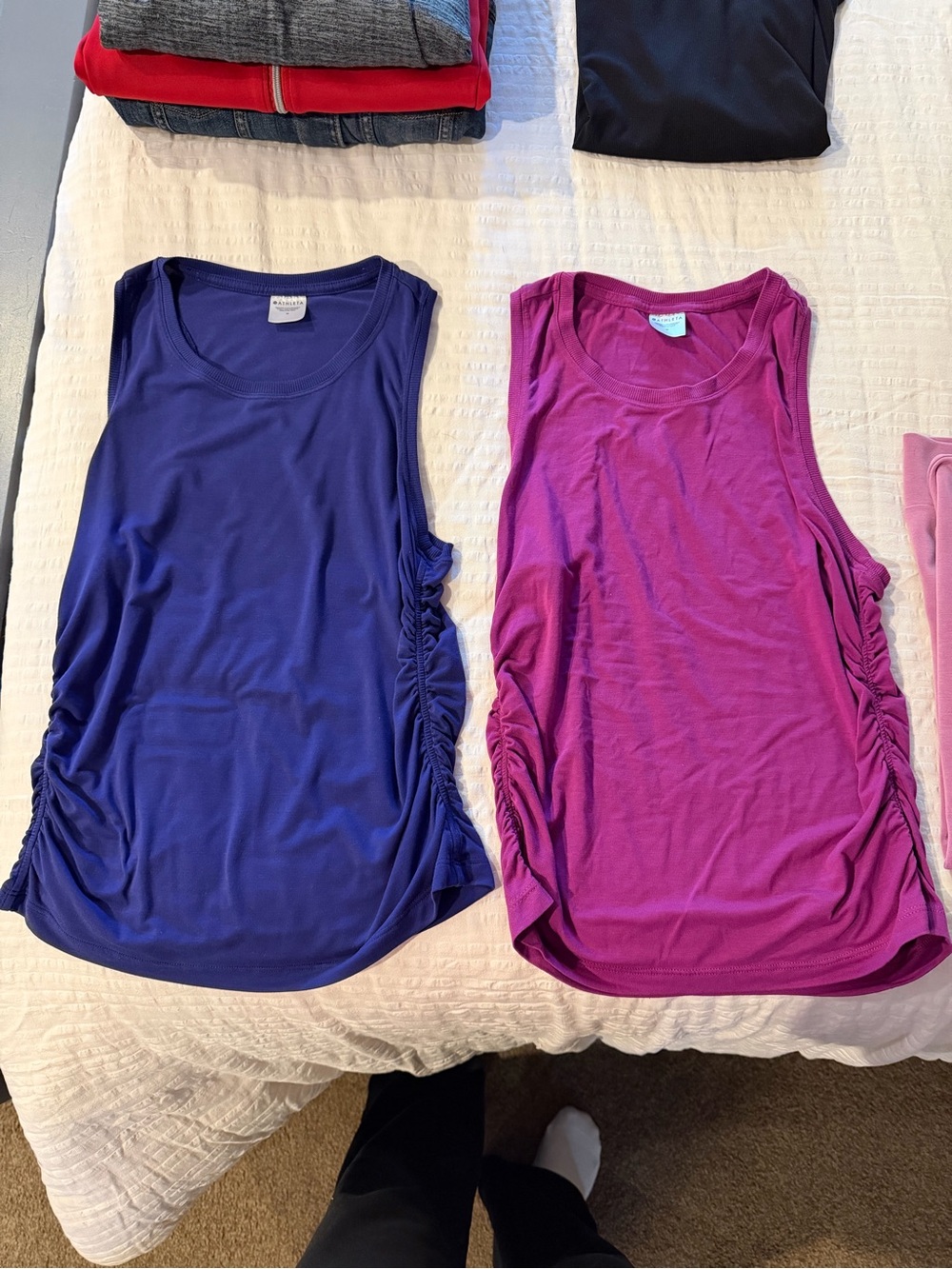 Athleta Sleeveless Ruched Side Tank - Purple & Magenta